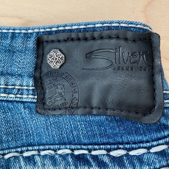 Silver Jeans Co. Suki Mid Straight leg 25 Womens Blue Denim Straight Leg Jeans - Picture 4 of 15